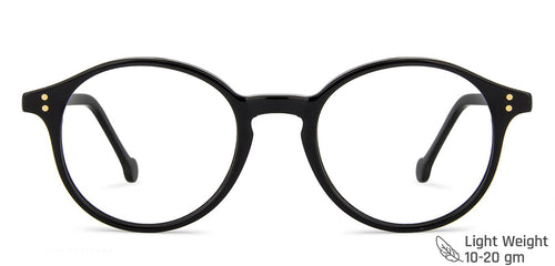 Black Round Full Rim Medium Unisex Eyeglasses by Vincent Chase Online-140919