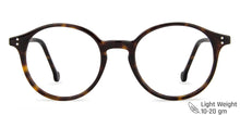 Load image into Gallery viewer, Tortoise Round Full Rim Medium Unisex Eyeglasses by Vincent Chase-140920