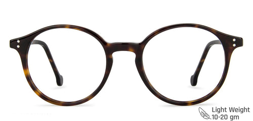Tortoise Round Full Rim Medium Unisex Eyeglasses by Vincent Chase-140920