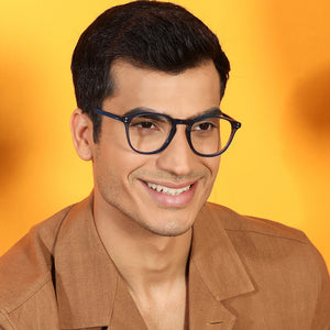 Blue Round Full Rim Unisex Eyeglasses by Vincent Chase Computer Glasses-144519