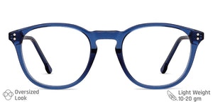 Blue Round Full Rim Unisex Eyeglasses by Vincent Chase Computer Glasses-144519