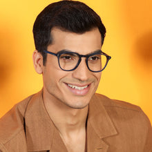 Load image into Gallery viewer, Blue Round Full Rim Wide Unisex Eyeglasses by Vincent Chase Online-140925