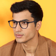 Load image into Gallery viewer, Blue Round Full Rim Wide Unisex Eyeglasses by Vincent Chase Online-140925