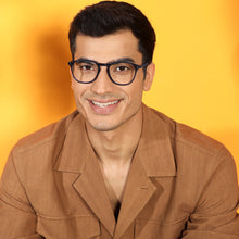 Load image into Gallery viewer, Blue Round Full Rim Wide Unisex Eyeglasses by Vincent Chase Online-140925