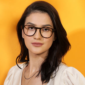 Tortoise Round Full Rim Unisex Eyeglasses by Vincent Chase Computer Glasses-144520