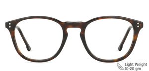 Tortoise Round Full Rim Unisex Eyeglasses by Vincent Chase Computer Glasses-144520