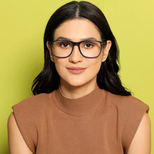 Load image into Gallery viewer, Blue Square Full Rim Extra Wide Unisex Eyeglasses by Vincent Chase-140930