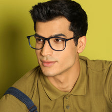 Load image into Gallery viewer, Blue Square Full Rim Extra Wide Unisex Eyeglasses by Vincent Chase-140930