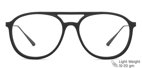 Black Aviator Full Rim Unisex Eyeglasses by Vincent Chase Computer Glasses-147199