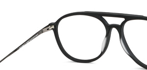 Black Aviator Full Rim Unisex Eyeglasses by Vincent Chase Computer Glasses-147199