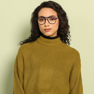 Blue Aviator Full Rim Unisex Eyeglasses by Vincent Chase Computer Glasses-147200