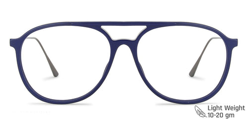Blue Aviator Full Rim Narrow Unisex Eyeglasses by Vincent Chase-142768