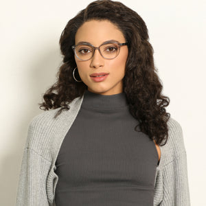 Transparent Cat Eye Full Rim Women Eyeglasses by Vincent Chase Computer Glasses-147205