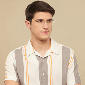 Blue Geometric Rimless Unisex Eyeglasses by Vincent Chase-142982