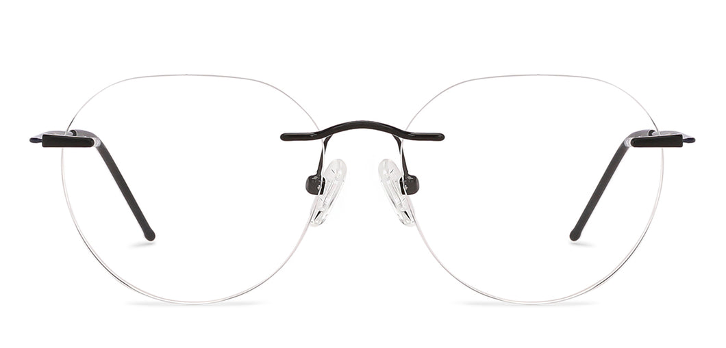 Blue Geometric Rimless Unisex Eyeglasses by Vincent Chase-142982