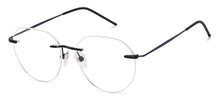 Load image into Gallery viewer, Blue Geometric Rimless Unisex Eyeglasses by Vincent Chase-142982
