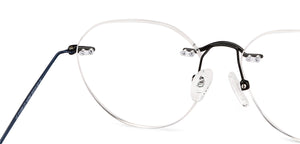 Blue Geometric Rimless Unisex Eyeglasses by Vincent Chase-142982