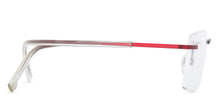 Load image into Gallery viewer, Red Rectangle Rimless Extra Narrow Unisex Eyeglasses by Vincent Chase Online-142984