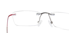 Load image into Gallery viewer, Red Rectangle Rimless Extra Narrow Unisex Eyeglasses by Vincent Chase Online-142984