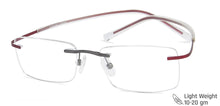 Load image into Gallery viewer, Red Rectangle Rimless Extra Narrow Unisex Eyeglasses by Vincent Chase Online-142984