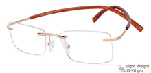 Load image into Gallery viewer, Gold Rectangle Rimless Extra Narrow Unisex Eyeglasses by Vincent Chase Online-142985