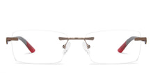 Load image into Gallery viewer, Gunmetal Rectangle Rimless Unisex Eyeglasses by Vincent Chase VC-142988