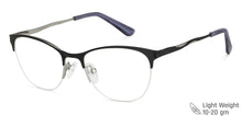 Load image into Gallery viewer, Black Cat Eye Half Rim Women Eyeglasses by Vincent Chase-202522