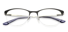 Load image into Gallery viewer, Black Cat Eye Half Rim Women Eyeglasses by Vincent Chase-202522