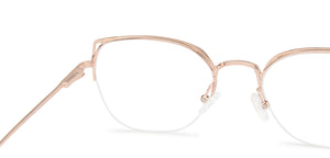 Gold Cat Eye Half Rim Medium Women Eyeglasses by Vincent Chase-142995