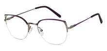Load image into Gallery viewer, Silver Cat Eye Half Rim Women Eyeglasses by Vincent Chase-150989