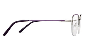 Silver Cat Eye Half Rim Women Eyeglasses by Vincent Chase-150989