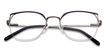 Load image into Gallery viewer, Silver Cat Eye Half Rim Women Eyeglasses by Vincent Chase-150989