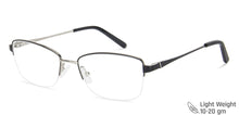 Load image into Gallery viewer, Black Cat Eye Half Rim Narrow Women Eyeglasses by Vincent Chase-142997