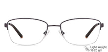 Load image into Gallery viewer, Gunmetal Cat Eye Half Rim Women Eyeglasses by Vincent Chase-142998
