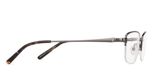 Gunmetal Cat Eye Half Rim Women Eyeglasses by Vincent Chase-202504