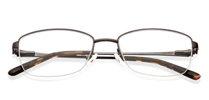 Gunmetal Cat Eye Half Rim Women Eyeglasses by Vincent Chase-202504