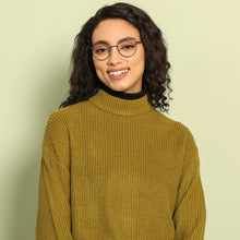 Load image into Gallery viewer, Blue Round Full Rim Extra Narrow Unisex Eyeglasses by Vincent Chase-143002