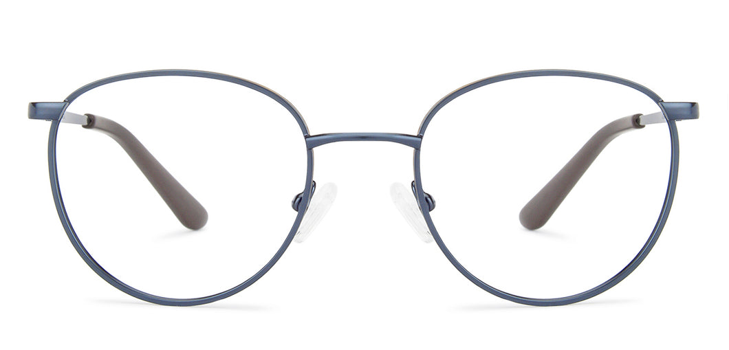 Blue Round Full Rim Extra Narrow Unisex Eyeglasses by Vincent Chase-143002