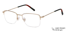 Load image into Gallery viewer, Gold Rectangle Half Rim Unisex Eyeglasses by Vincent Chase Computer Glasses-148255