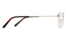 Load image into Gallery viewer, Gold Rectangle Half Rim Unisex Eyeglasses by Vincent Chase Computer Glasses-148255