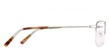 Load image into Gallery viewer, Silver Rectangle Half Rim Wide Unisex Eyeglasses by Vincent Chase-143005