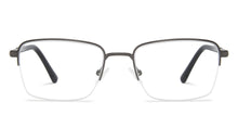 Load image into Gallery viewer, Gunmetal Rectangle Half Rim Unisex Eyeglasses by Vincent Chase Computer Glasses-146936
