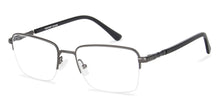 Load image into Gallery viewer, Gunmetal Rectangle Half Rim Unisex Eyeglasses by Vincent Chase Computer Glasses-146936