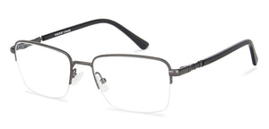 Gunmetal Rectangle Half Rim Unisex Eyeglasses by Vincent Chase Computer Glasses-146936