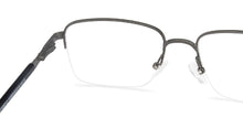 Load image into Gallery viewer, Gunmetal Rectangle Half Rim Unisex Eyeglasses by Vincent Chase Computer Glasses-146936