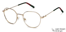 Load image into Gallery viewer, Gold Geometric Full Rim Unisex Eyeglasses by Vincent Chase VC-143012