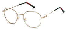 Load image into Gallery viewer, Gold Geometric Full Rim Unisex Eyeglasses by Vincent Chase VC-143012