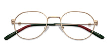 Load image into Gallery viewer, Gold Geometric Full Rim Unisex Eyeglasses by Vincent Chase VC-143012