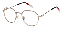 Load image into Gallery viewer, Gold Geometric Full Rim Unisex Eyeglasses by Vincent Chase Computer Glasses-148260
