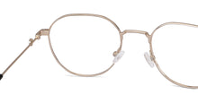 Load image into Gallery viewer, Gold Geometric Full Rim Unisex Eyeglasses by Vincent Chase Computer Glasses-148260